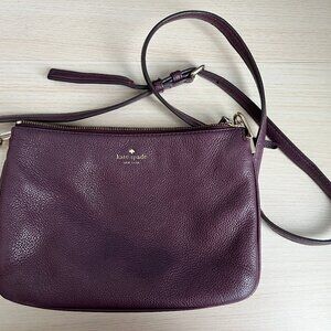 Maroon Kate Spade Triple Compartment Crossbody